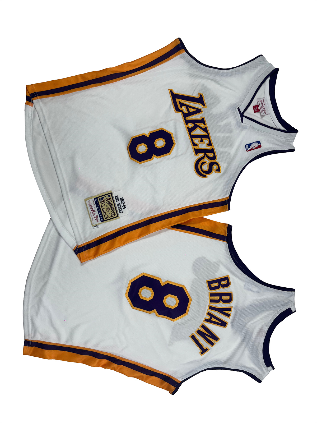 Men's Los Angeles Lakers #8 Kobe Bryant White 2003-04 Throwback basketball Jersey Men's Los Angeles Lakers #8 Kobe Bryant White 2003-04 Throwback basketball Jersey