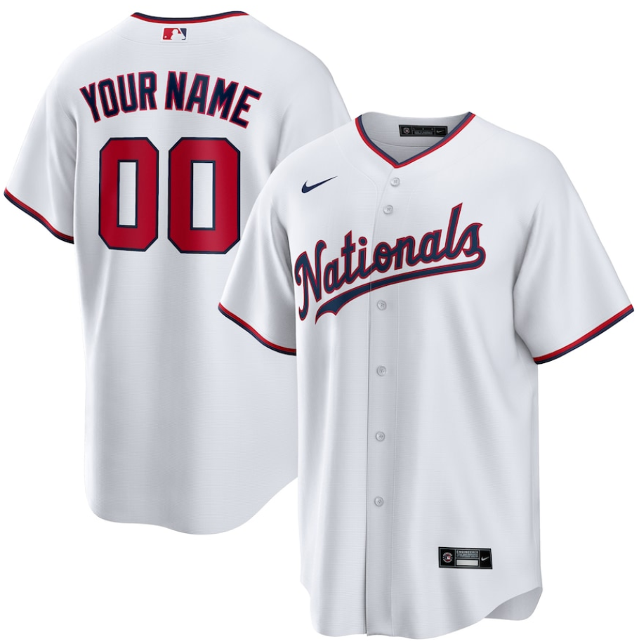 Youth Washington Nationals Active Player Custom White Cool Base Stitched Baseball Jersey