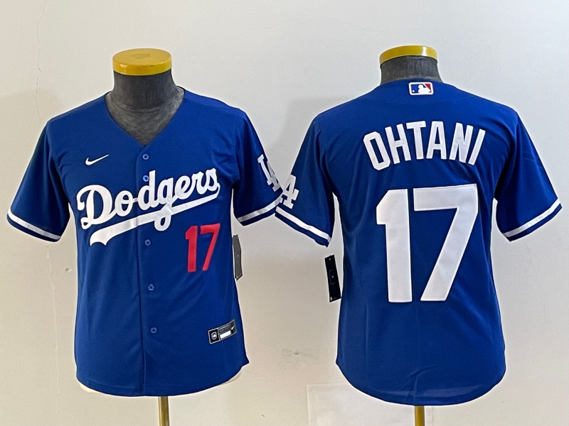 Youth Los Angeles Dodgers #17 Shohei Ohtani Blue Stitched Baseball Jersey Youth Los Angeles Dodgers #17 Shohei Ohtani Blue Stitched Baseball Jersey