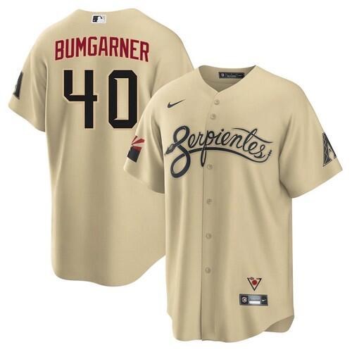 Men's Arizona Diamondbacks #40 Madison Bumgarner 2021 Gold City Connect Cool Base Stitched MLB Jersey Men's Arizona Diamondbacks #40 Madison Bumgarner 2021 Gold City Connect Cool Base Stitched MLB Jersey