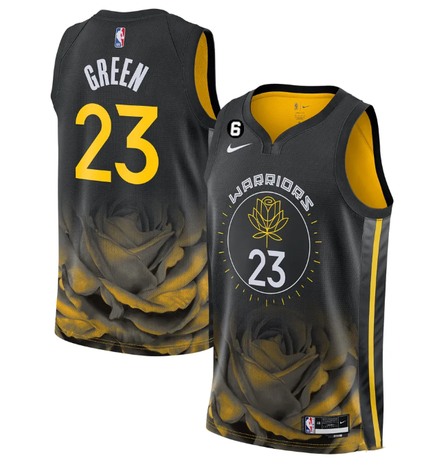 Men's Golden State Warriors #23 Draymond Green 2022/2023 Black City edition Stitched Basketball Jersey Men's Golden State Warriors #23 Draymond Green 2022/2023 Black City edition Stitched Basketball Jersey