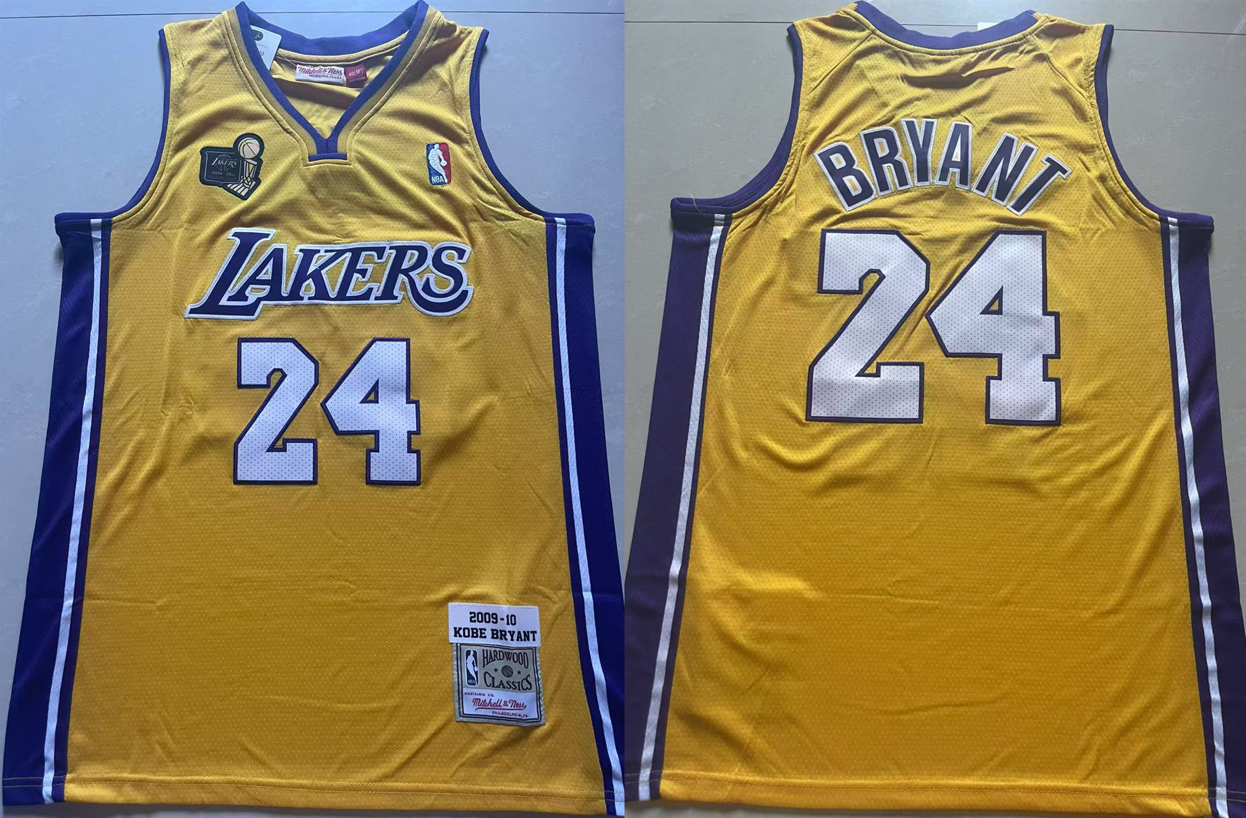 Men's Los Angeles Lakers #24 Kobe Bryant Yellow 2009-10 Stitched Basketball Jersey Men's Los Angeles Lakers #24 Kobe Bryant Yellow 2009-10 Stitched Basketball Jersey