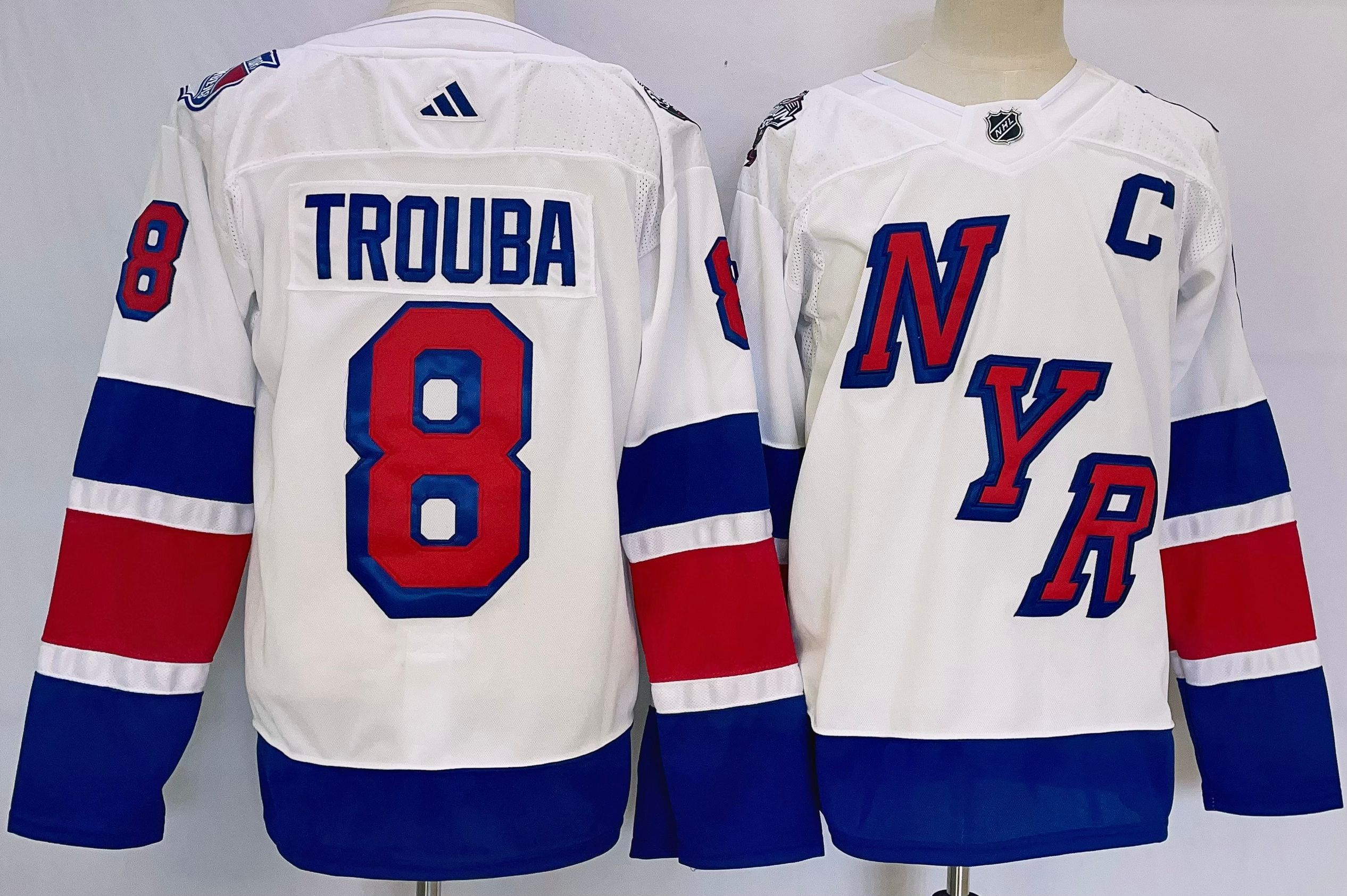 Men's New York Rangers #8 Jacob Trouba White 2023-2024 Stadium Series Stitched Jersey Men's New York Rangers #8 Jacob Trouba White 2023-2024 Stadium Series Stitched Jersey
