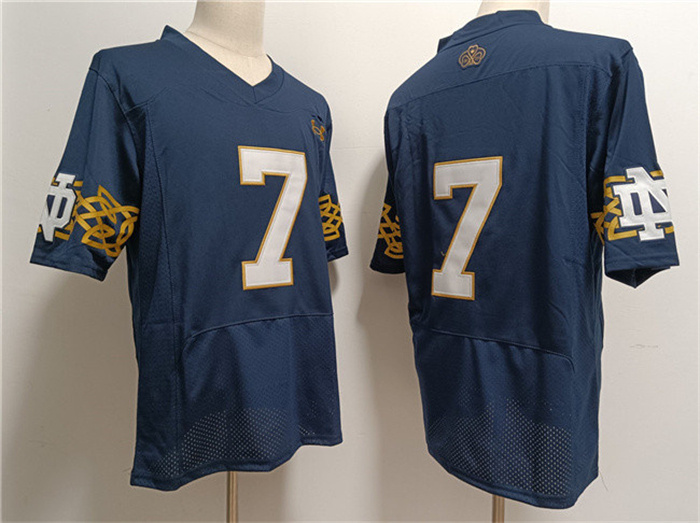 Men's Notre Dame Fighting Irish #7 Audric Estimé Navy Limited Stitched Jersey Men's Notre Dame Fighting Irish #7 Audric Estimé Navy Limited Stitched Jersey