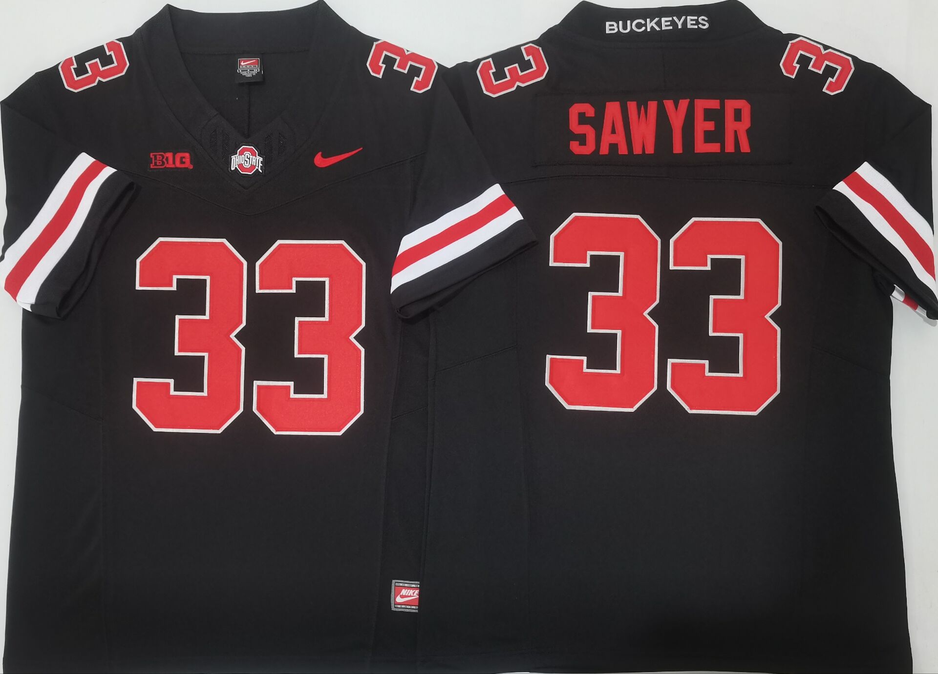 Men's Ohio State Buckeyes #33 Jack Sawyer Black 2025 F.U.S.E. Limited Stitched Jersey Men's Ohio State Buckeyes #33 Jack Sawyer Black 2025 F.U.S.E. Limited Stitched Jersey