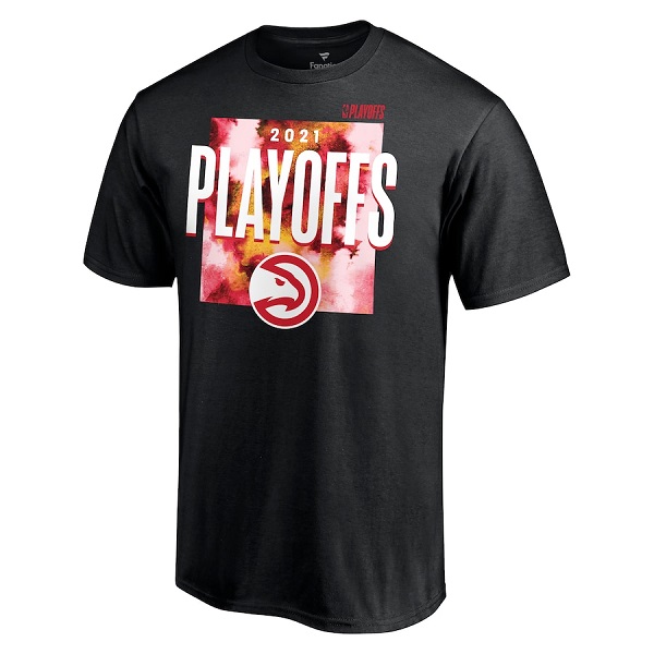 Men's Atlanta Hawks 2021 Black Playoff Bound Dunk T-Shir
