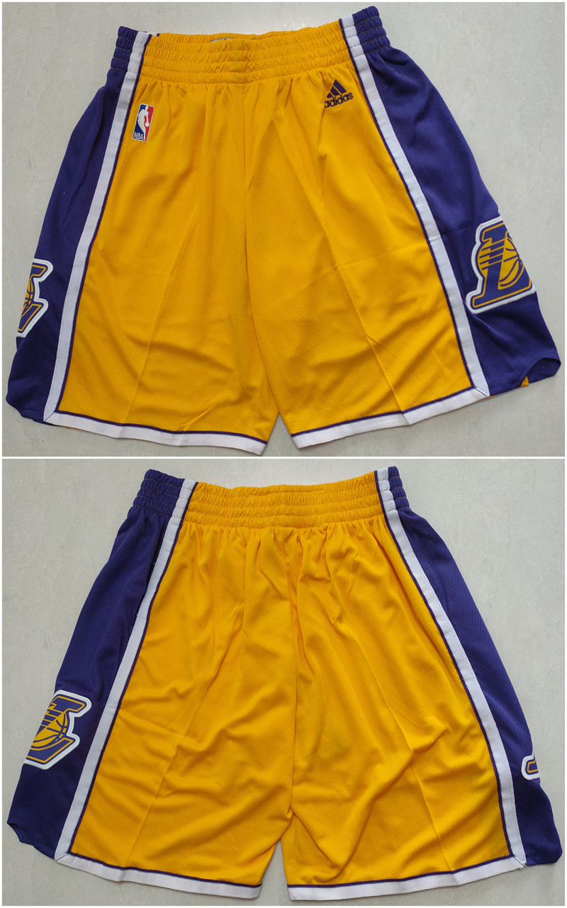 Men's Los Angeles Lakers Yellow Shorts (Run Small) Men's Los Angeles Lakers Yellow Shorts (Run Small)