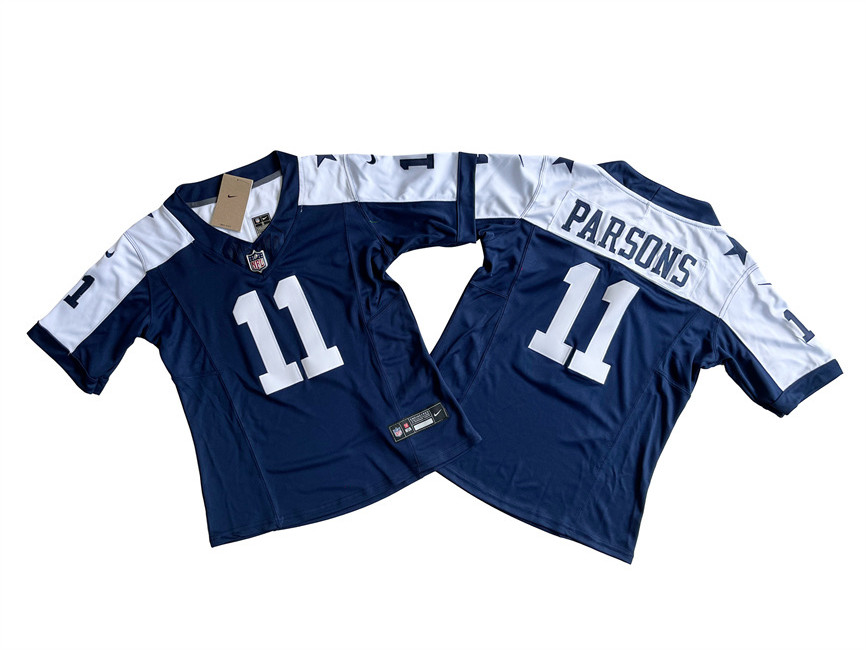 Women's Dallas Cowboys #11 Micah Parsons Navy/White 2023 F.U.S.E. Limited Stitched Jersey(Run Small) Women's Dallas Cowboys #11 Micah Parsons Navy/White 2023 F.U.S.E. Limited Stitched Jersey(Run Small)
