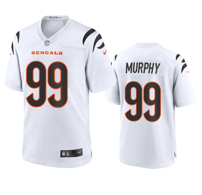 Women's Cincinnati Bengals #99 Myles Murphy White Stitched Game Jersey(Run Small) Women's Cincinnati Bengals #99 Myles Murphy White Stitched Game Jersey(Run Small)