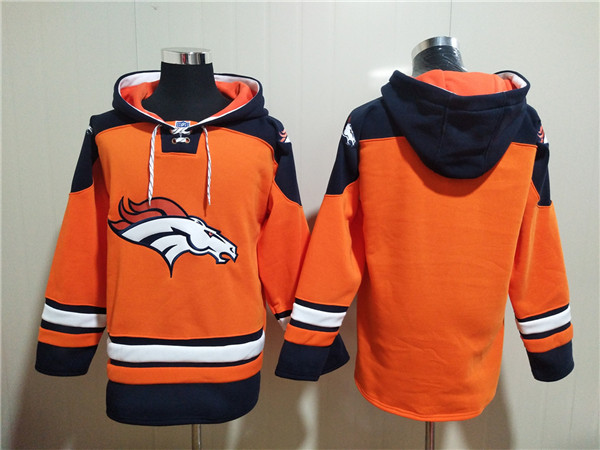 Men's Denver Broncos Blank Orange Ageless Must-Have Lace-Up Pullover Hoodie Men's Denver Broncos Blank Orange Ageless Must-Have Lace-Up Pullover Hoodie