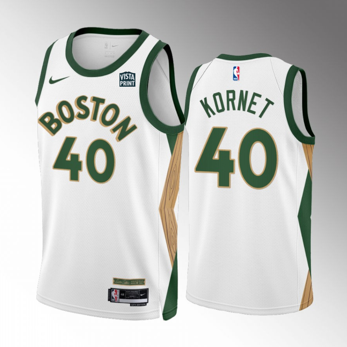 Men's Boston Celtics #40 Luke Kornet White 2023/24 City Edition Stitched Basketball Jersey Men's Boston Celtics #40 Luke Kornet White 2023/24 City Edition Stitched Basketball Jersey