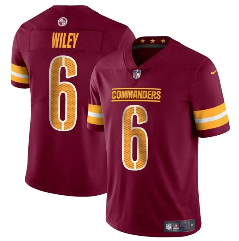 Youth Washington Commanders #6 Michael Wiley Burgundy 2024 Vapor Limited Stitched Football Jersey Youth Washington Commanders #6 Michael Wiley Burgundy 2024 Vapor Limited Stitched Football Jersey
