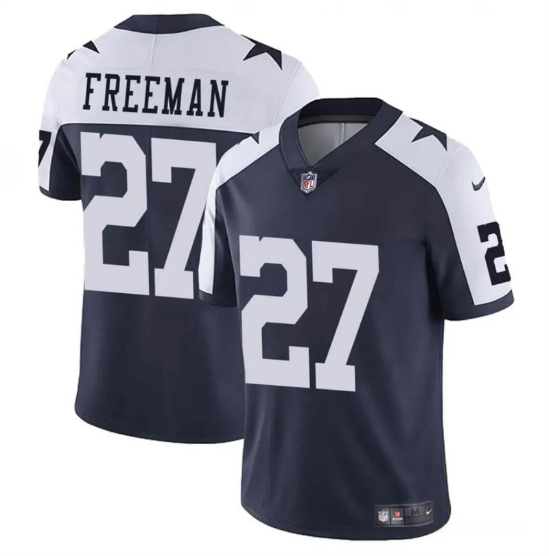 Youth Dallas Cowboys #27 Royce Freeman Navy/White Thnaksgiving Vapor Untouchable Limited Stitched Football Jersey Youth Dallas Cowboys #27 Royce Freeman Navy/White Thnaksgiving Vapor Untouchable Limited Stitched Football Jersey