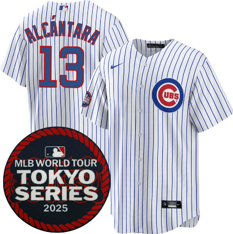 Men's Chicago Cubs #13 Kevin Alcántara White 2025 World Tour: Tokyo Series Home Stitched Baseball Jersey Men's Chicago Cubs #13 Kevin Alcántara White 2025 World Tour: Tokyo Series Home Stitched Baseball Jersey