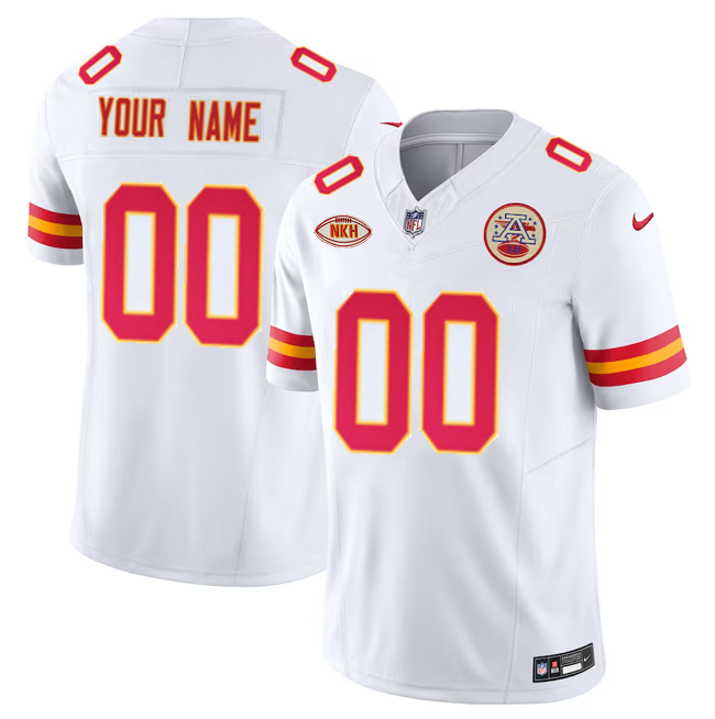 Men’s Kansas City Chiefs Active Player Custom White 2023 F.U.S.E. With 