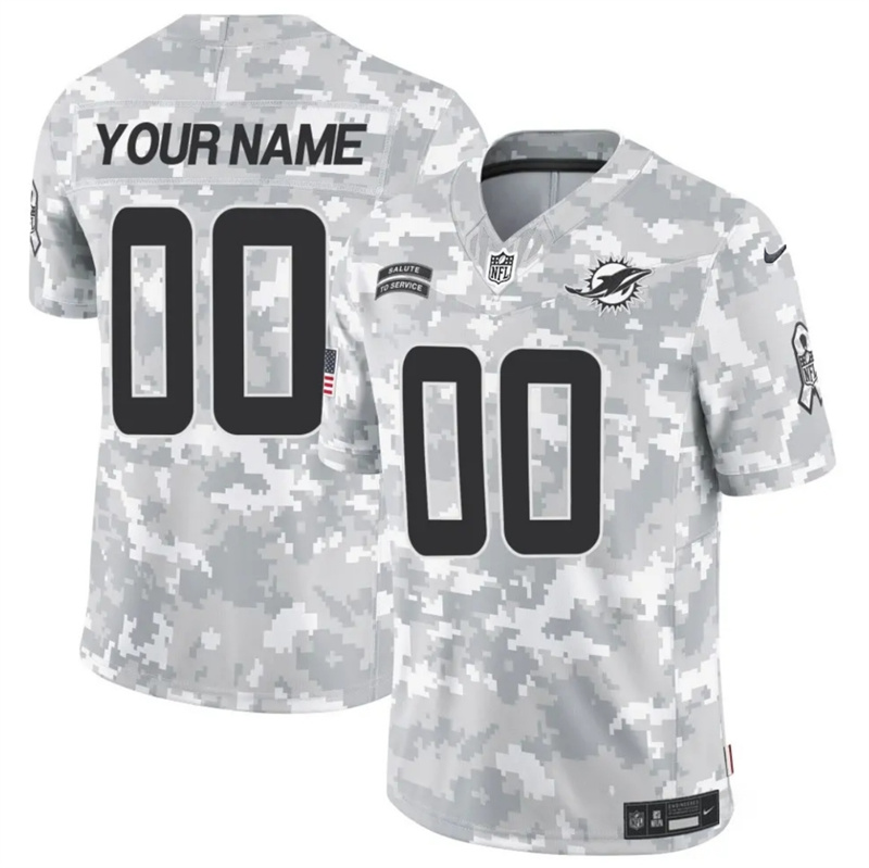 Men's Miami Dolphins Active Player Custom 2024 F.U.S.E Arctic Camo Salute to Service Limited Stitched Football Jersey Men's Miami Dolphins Active Player Custom 2024 F.U.S.E Arctic Camo Salute to Service Limited Stitched Football Jersey