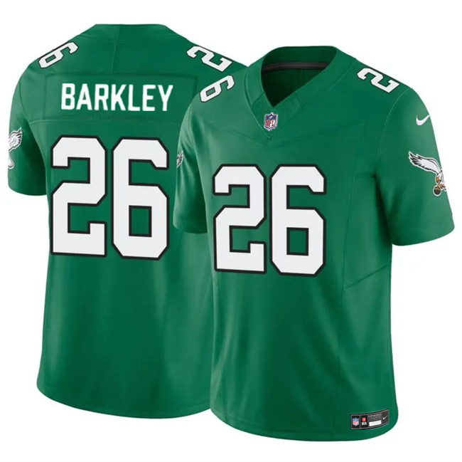 Youth Philadelphia Eagles #26 Saquon Barkley Green 2023 F.U.S.E Vapor Untouchable Limited Throwback Stitched Football Jersey Youth Philadelphia Eagles #26 Saquon Barkley Green 2023 F.U.S.E Vapor Untouchable Limited Throwback Stitched Football Jersey