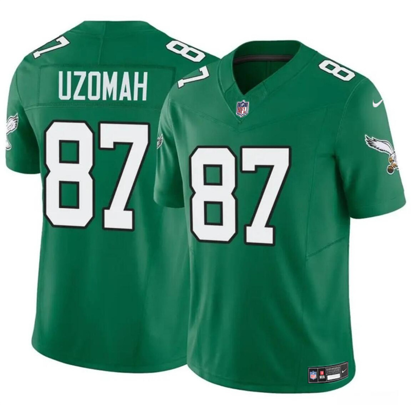 Youth Philadelphia Eagles #87 C.J. Uzomah Green 2023 F.U.S.E Vapor Untouchable Throwback Limited Stitched Football Jersey Youth Philadelphia Eagles #87 C.J. Uzomah Green 2023 F.U.S.E Vapor Untouchable Throwback Limited Stitched Football Jersey
