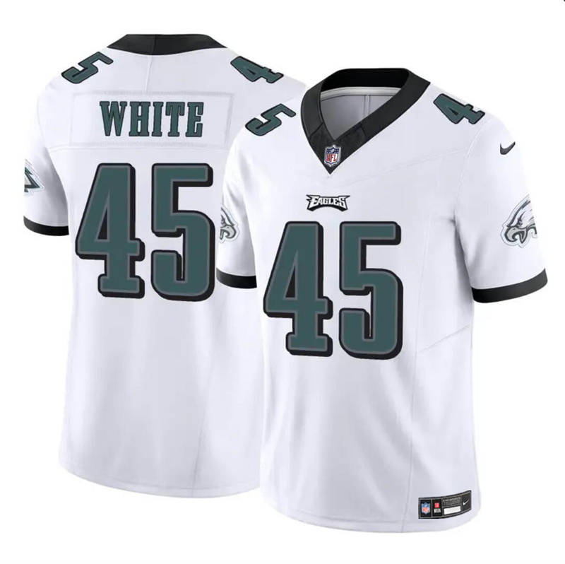 Youth Philadelphia Eagles #45 Devin White White 2023 F.U.S.E Vapor Untouchable Limited Stitched Football Jersey Youth Philadelphia Eagles #45 Devin White White 2023 F.U.S.E Vapor Untouchable Limited Stitched Football Jersey