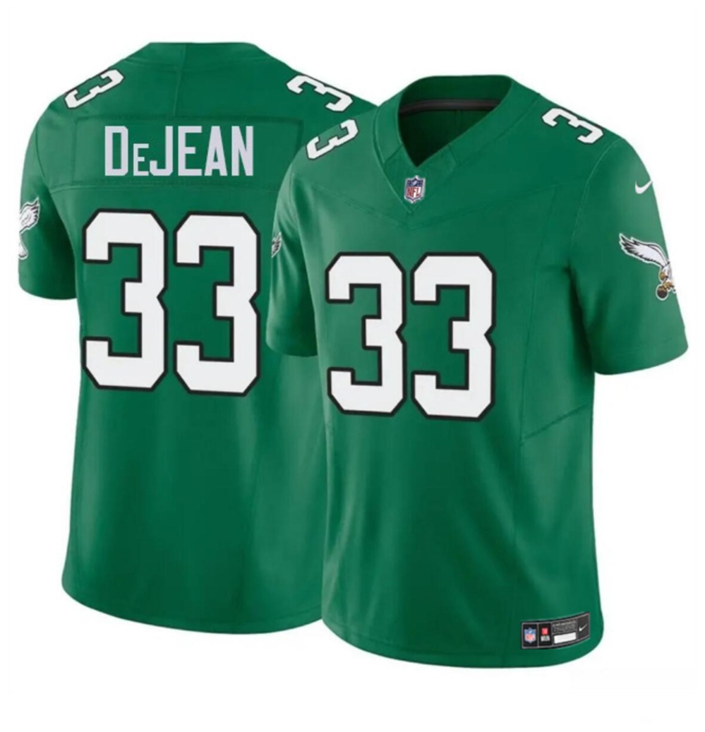Youth Philadelphia Eagles #33 Cooper DeJean Green 2024 Draft F.U.S.E Vapor Untouchable Throwback Limited Stitched Football Jersey Youth Philadelphia Eagles #33 Cooper DeJean Green 2024 Draft F.U.S.E Vapor Untouchable Throwback Limited Stitched Football Jersey