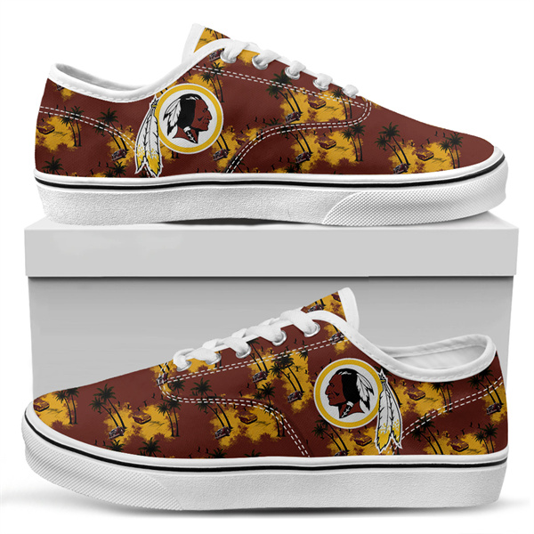 Women's Washington Football Team Vans Low Top Sneakers 013 Women's Washington Football Team Vans Low Top Sneakers 013