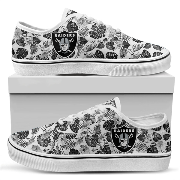Men's Las Vegas Raiders Vans Low Top Sneakers 003 Men's Las Vegas Raiders Vans Low Top Sneakers 003
