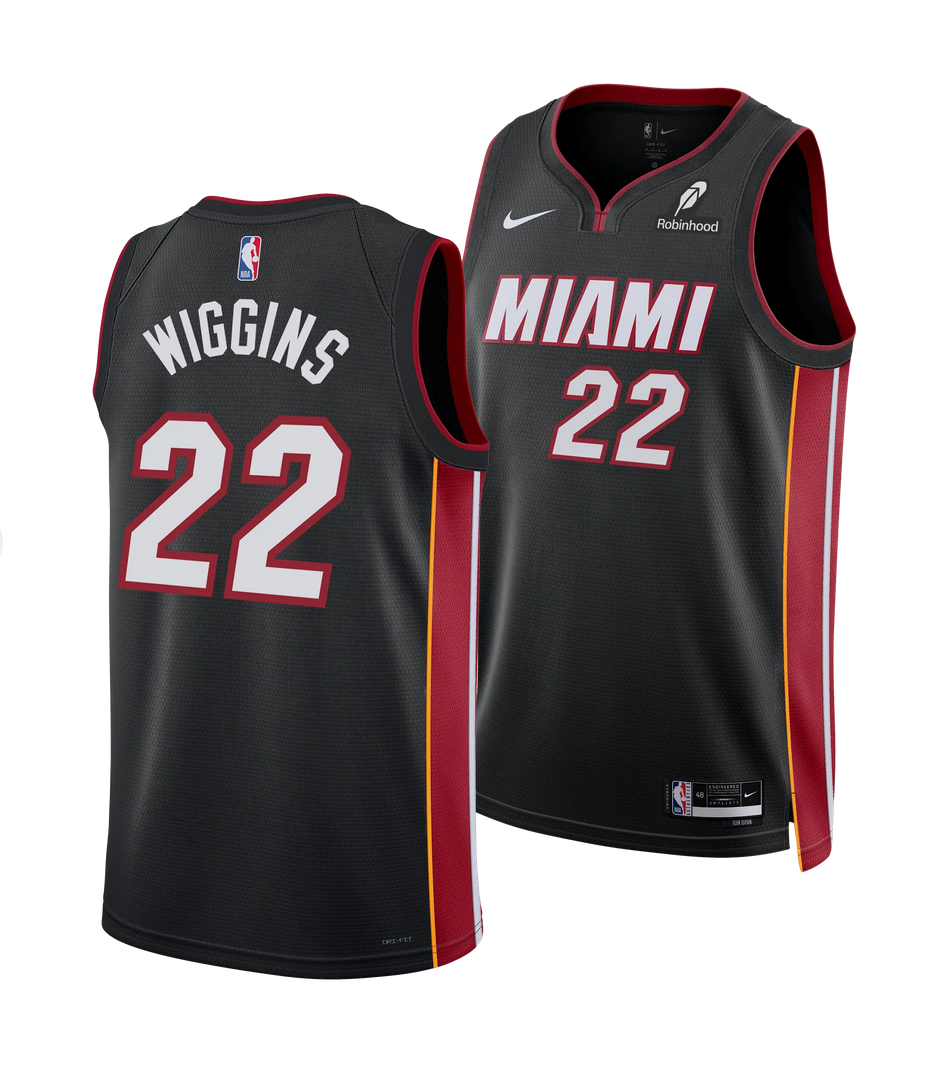 Men's Miami Heat #22 Andrew Wiggins Black 2025 Icon Edition Swingman Stitched Basketball Jersey Men's Miami Heat #22 Andrew Wiggins Black 2025 Icon Edition Swingman Stitched Basketball Jersey