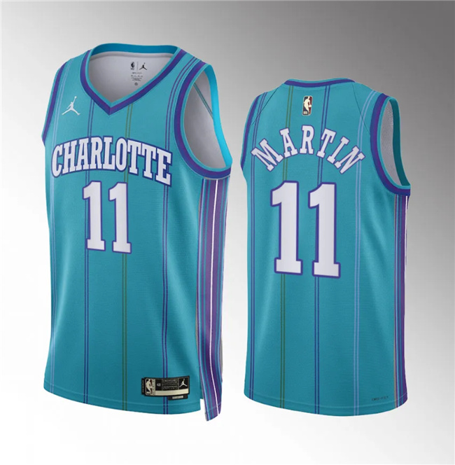 Men's Charlotte Hornets #11 Cody Martin Teal 2023/24 Classic Edition Stitched Basketball Jersey Men's Charlotte Hornets #11 Cody Martin Teal 2023/24 Classic Edition Stitched Basketball Jersey