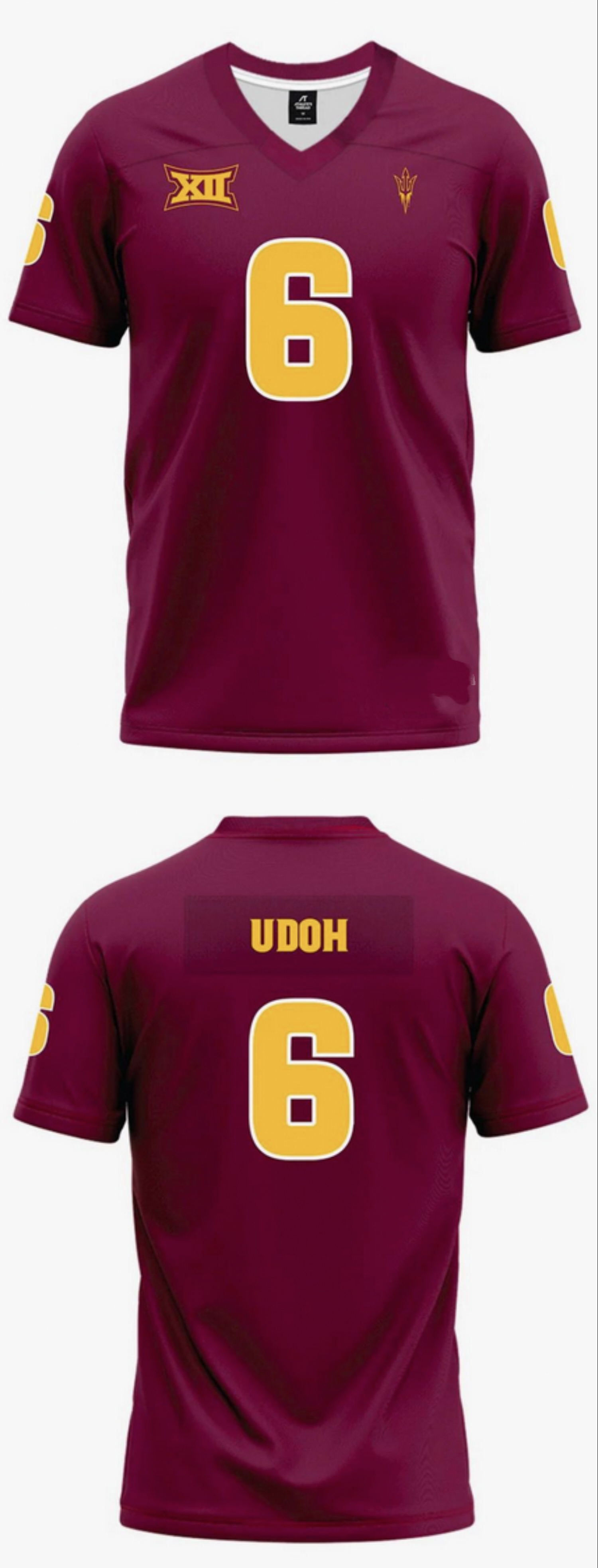 Men's Arizona State Sun Devils Custom Red Football Jersey