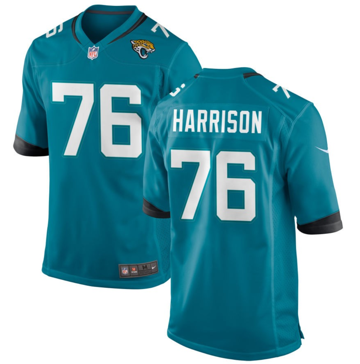 Youth Jacksonville Jaguars #76 Anton Harrison Teal 2023 Draft Stitched Jersey Youth Jacksonville Jaguars #76 Anton Harrison Teal 2023 Draft Stitched Jersey