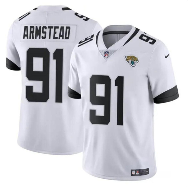 Youth Jacksonville Jaguars #91 Arik Armstead White Vapor Untouchable Limited Stitched Jersey Youth Jacksonville Jaguars #91 Arik Armstead White Vapor Untouchable Limited Stitched Jersey