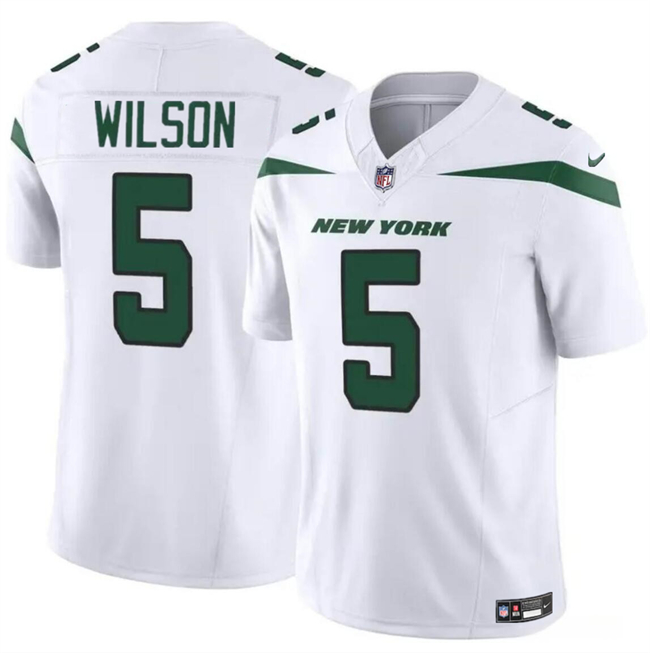 Youth New York Jets #5 Garrett Wilson White 2023 F.U.S.E Vapor Untouchable Limited Stitched Jersey Youth New York Jets #5 Garrett Wilson White 2023 F.U.S.E Vapor Untouchable Limited Stitched Jersey