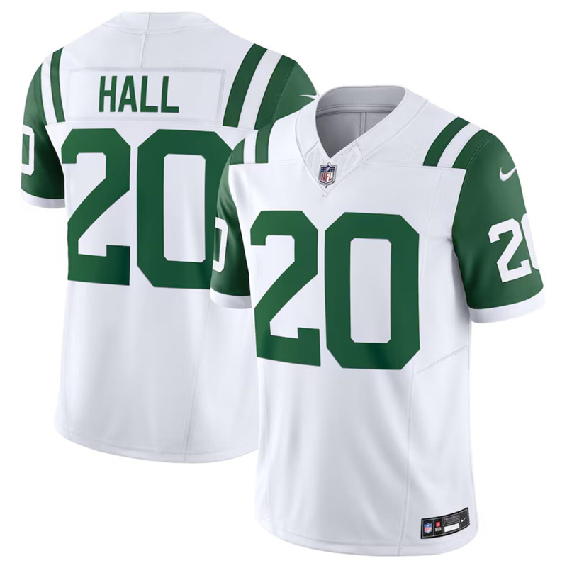 Youth New York Jets #20 Breece Hall White Classic Alternate Vapor F.U.S.E. Limited Stitched Football Jersey Youth New York Jets #20 Breece Hall White Classic Alternate Vapor F.U.S.E. Limited Stitched Football Jersey
