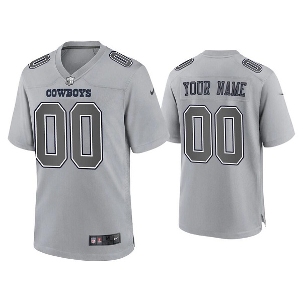 Men's Dallas Cowboys ACTIVE PLAYER Custom Grey Atmosphere Fashion Stitched Game Jersey Men's Dallas Cowboys ACTIVE PLAYER Custom Grey Atmosphere Fashion Stitched Game Jersey