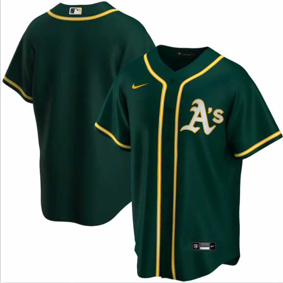 Men's Oakland Athletics #22 Ramón Laureano Green Stitched MLB Jersey