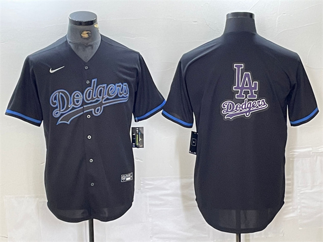 Men's Los Angeles Dodgers Team Big Logo Black Fashion Stitched Baseball Jersey 004 Men's Los Angeles Dodgers Team Big Logo Black Fashion Stitched Baseball Jersey 004