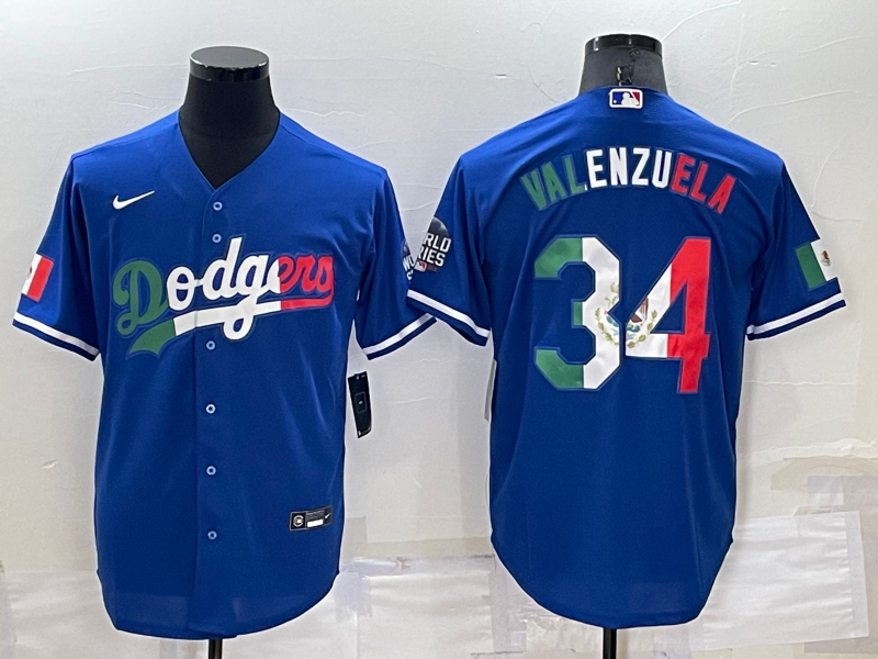 Men's Los Angeles Dodgers #34 Toro Valenzuela Royal Mexico Cool Base Stitched Baseball Jersey Men's Los Angeles Dodgers #34 Toro Valenzuela Royal Mexico Cool Base Stitched Baseball Jersey