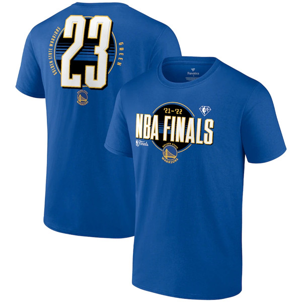 Men's Golden State Warriors #23 Draymond Green 2022 Royal NBA Finals Name & Number T-Shirt Men's Golden State Warriors #23 Draymond Green 2022 Royal NBA Finals Name & Number T-Shirt