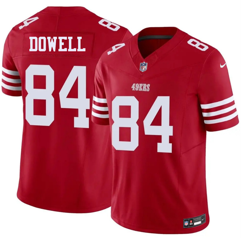 Men's San Francisco 49ers #84 Colton Dowell Red 2026 F.U.S.E. Vapor Untouchable Limited Stitched Football Jersey Men's San Francisco 49ers #84 Colton Dowell Red 2026 F.U.S.E. Vapor Untouchable Limited Stitched Football Jersey