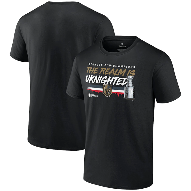 Men's Vegas Golden Knights White Black 2023 Stanley Cup Champions Rally Cry T-Shirt Men's Vegas Golden Knights White Black 2023 Stanley Cup Champions Rally Cry T-Shirt