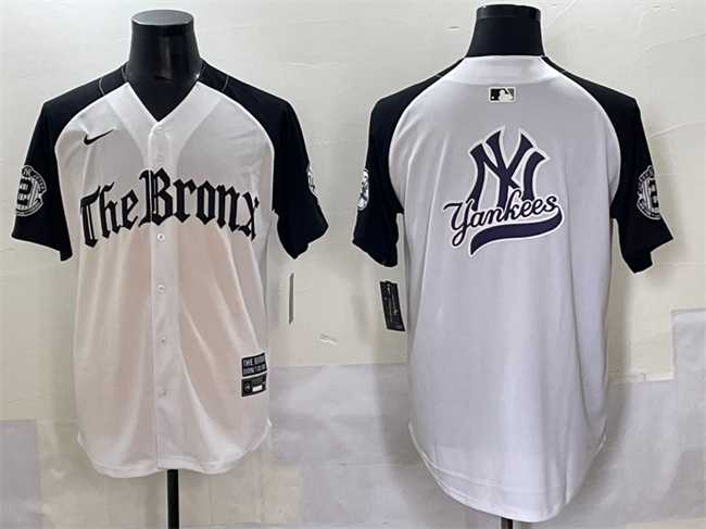 Men's New York Yankees Team Big Logo White/Black 'Gothic Legacy Edition' Vapor Premier Limited Stitched Baseball Jersey 001 Men's New York Yankees Team Big Logo White/Black 'Gothic Legacy Edition' Vapor Premier Limited Stitched Baseball Jersey 001