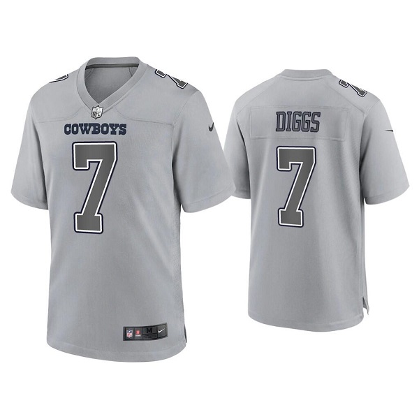 Men's Dallas Cowboys #7 Trevon Diggs Grey Atmosphere Fashion Stitched Game Jersey Men's Dallas Cowboys #7 Trevon Diggs Grey Atmosphere Fashion Stitched Game Jersey
