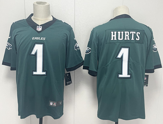 Men's Philadelphia Eagles #1 Jalen Hurts Green 2024 New Vapor Untouchable Limited Stitched Football Jersey Men's Philadelphia Eagles #1 Jalen Hurts Green 2024 New Vapor Untouchable Limited Stitched Football Jersey