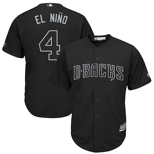 Diamondbacks #4 Ketel Marte Black "El Nino" Players Weekend Cool Base Stitched MLB Jersey Diamondbacks #4 Ketel Marte Black "El Nino" Players Weekend Cool Base Stitched MLB Jersey