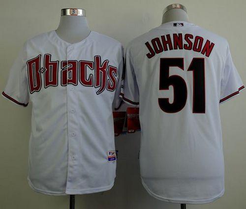 Diamondbacks #51 Randy Johnson White Cool Base Stitched MLB Jersey Diamondbacks #51 Randy Johnson White Cool Base Stitched MLB Jersey