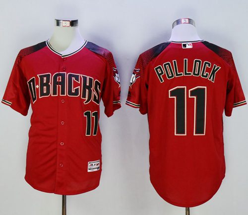Diamondbacks #11 A. J. Pollock Red/Brick New Cool Base Stitched MLB Jersey Diamondbacks #11 A. J. Pollock Red/Brick New Cool Base Stitched MLB Jersey