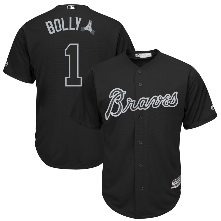 Atlanta Braves #1 Ozzie Albies Majestic 2019 Players' Weekend Cool Base Player Jersey Black