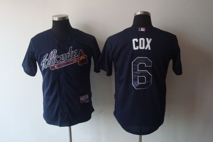 Braves #6 Bobby Cox Blue Stitched MLB Jersey Braves #6 Bobby Cox Blue Stitched MLB Jersey