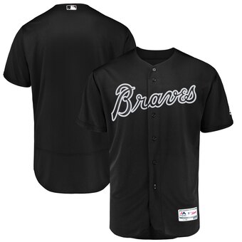 Atlanta Braves Blank Majestic 2019 Players' Weekend Flex Base Authentic Team Jersey Black