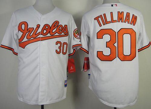 Orioles #30 Chris Tillman White Cool Base Stitched MLB Jersey Orioles #30 Chris Tillman White Cool Base Stitched MLB Jersey